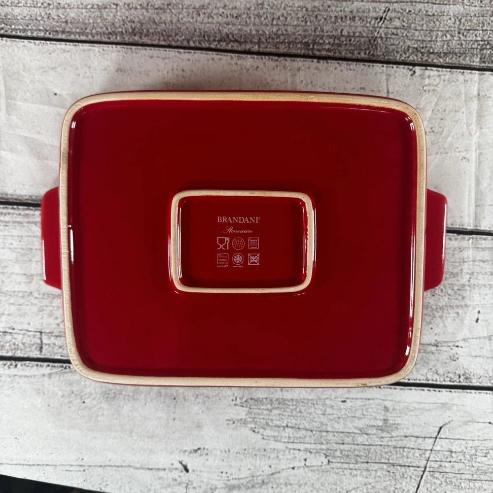 Brandani Red Ceramic Casserole Dish 10